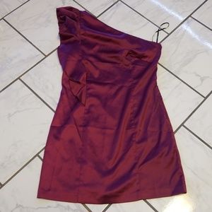 FOREVER 21 one shoulder dress, color berry. NWT